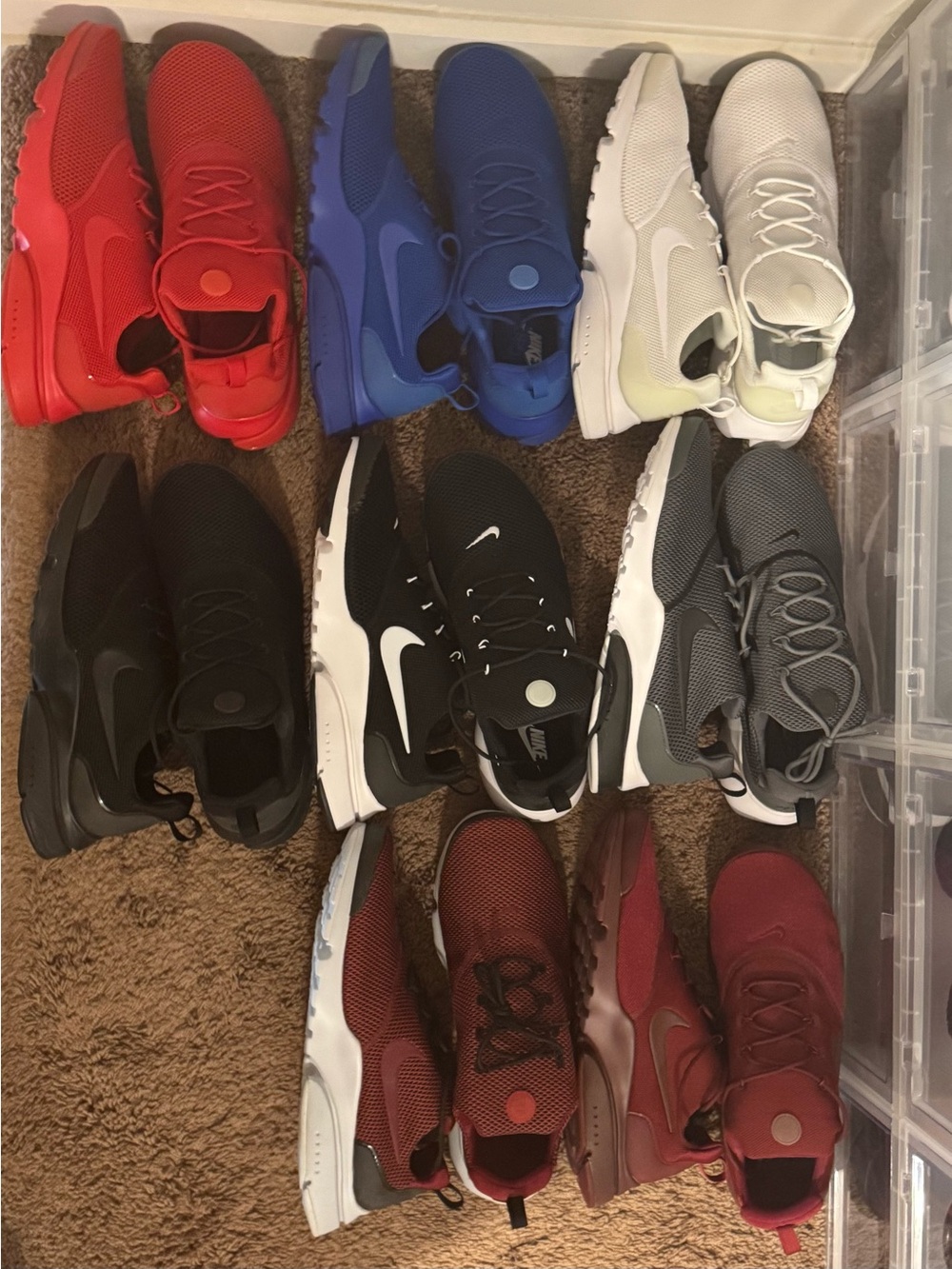 Nike Presto Fly Shoes Lot Of 8 Pairs Size 12 Brand New Unworn No Boxes